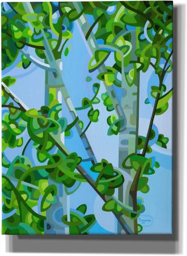 Vista 12 de Epic Graffiti Mandy Budan - Lienzo decorativo para pared, diseño de "Birch Light", 12 x 16 pulgadas