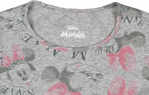 Vista 3 de Disney - Vestido con estampado de Minnie Mouse rosa con lazo para niñas pequeñas
