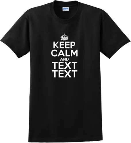 Vista 8 de Camiseta personalizada Keep Calm and Your Text Heliconia