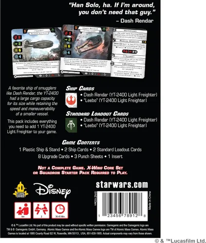 Vista 2 de Star Wars X-Wing 2ª edición Juego en miniaturas YT-2400 Light Freighter EXPANSION PACK - Juego de estrategia para niños y adultos, a partir de 14