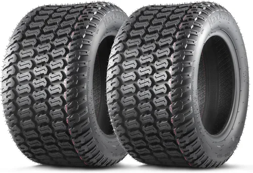 Vista 18 de MaxAuto Fox V2 - Juego de neumáticos para cortacésped (15x6.00-6), Reemplazo de neumático 15x6x6nhs para cortacésped, Tractor de jardín, Neumático