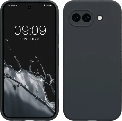 Vista 249 de kwmobile Funda compatible con Google Pixel 9 - Funda protectora delgada de TPU para teléfono - Acabado mate suave - Piedra antigua