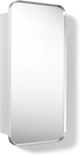 Vista 33 de Kohler 35573-BNL Verdera® - Espejo de gabinete de medicina enmarcado, diseño cápsula, interior espejado, gabinete de baño, estantes de vidrio