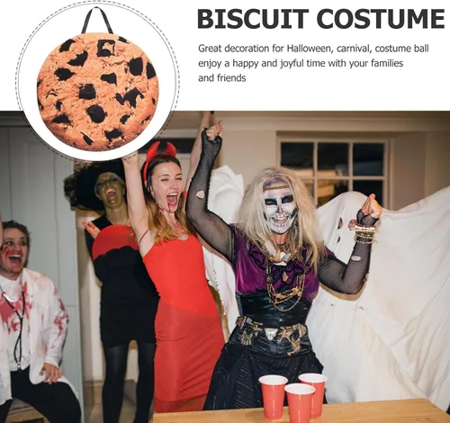 Vista 9 de Gadpiparty Dress Up America - Disfraz de galletas con chispas de chocolate, divertido disfraz de Halloween para niños pequeños, adultos, mujeres