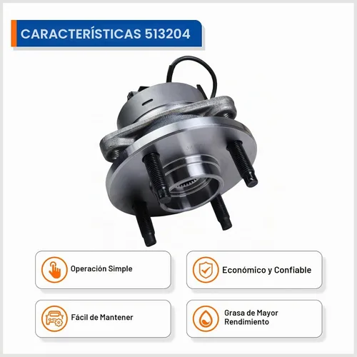Vista 4 de PAROD 513204 Conjunto de cojinete de rueda delantera y cubo compatible con Chevy Cobalto 2005-2010, Saturn Ion 2003-2007 Pontiac G5 2007-2010
