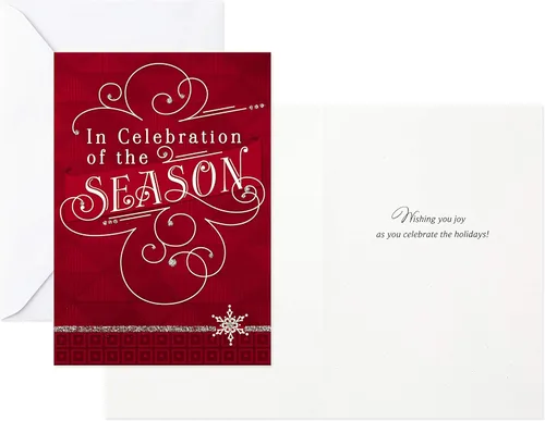 Vista 6 de Hallmark Image Arts - Juego de tarjetas navideñas en caja, elegantes letras (4 diseños, 24 tarjetas con sobres)