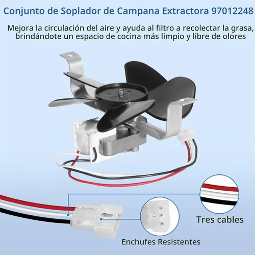 Vista 5 de S97012248 97012248 Juego de motor de ventilador de campana extractora de cocina de Fetechmate Compatible con B-roan Nu-Tone Campana extractora