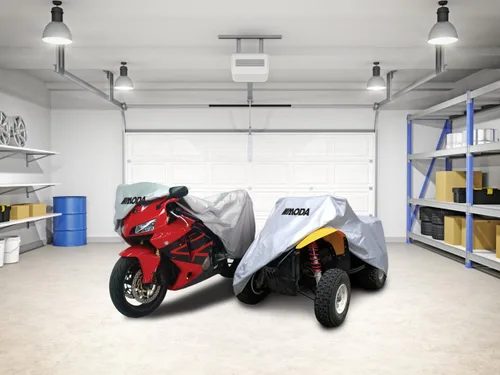 Vista 4 de Coverking Compatible con funda universal de motocicleta Silverguard tamaño mediano