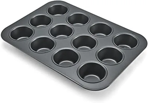 Vista 11 de Chicago Metallic Molde profesional antiadherente para magdalenas de 6 tazas, haz hasta 6 magdalenas grandes, cupcakes, quiches, huevos y más, 14 x