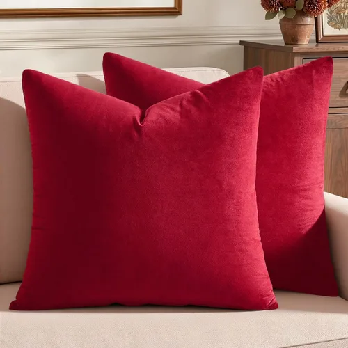 Vista 26 de MIULEE Paquete de 2 fundas de almohada de terciopelo decorativas rectangulares lumbares, fundas de cojín suaves sólidas para sofá, sofá, dormitorio