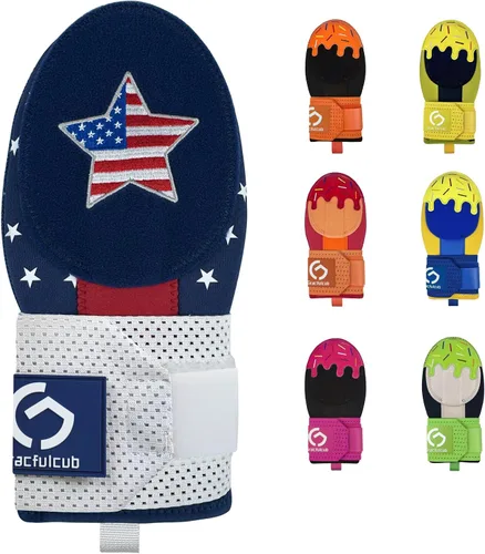 Vista 12 de Gracfulcub Guante deslizante de béisbol, guante deslizante de béisbol y softbol, diseño ergonómico que protege los dedos (gesto de bandera)
