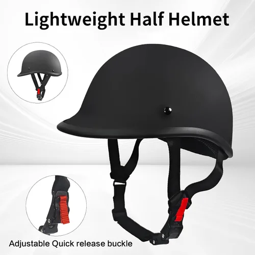 Vista 3 de Casco de motocross de media gorra para adultos, casco abierto para motocicleta, ciclismo, motocross, para hombres y mujeres, aprobado por DOT