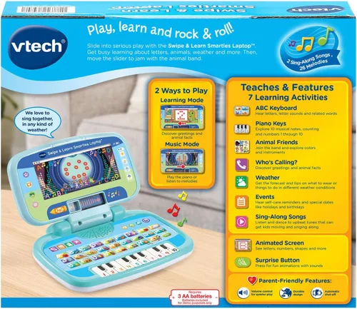 Vista 8 de VTech Laptop de Aprendizaje Inteligente Smarties, Azul