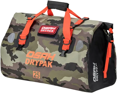 Vista 27 de Bolsa de lona impermeable y maleta - Bolsa seca para motocicleta, bolsas de sillín con cierre enrollable, gran espacio de almacenamiento, para Negro