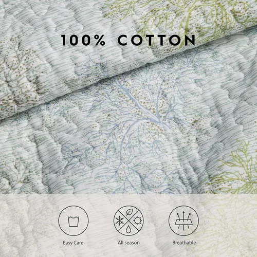 Vista 8 de Laura Ashley - Juego de edredón individual, ropa de cama de algodón reversible con funda a juego, decoración del hogar prelavada para mayor suavidad