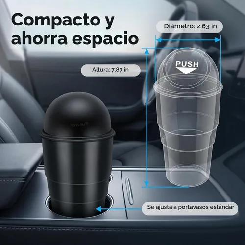 Vista 2 de Copapa Basurero para oficina, hogar y automóvil