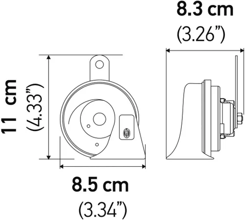 Vista 24 de HELLA 012010971 Kit de Bocina de Trompeta Negra de 12V (Ajuste Universal - Paquete Blíster)