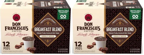 Vista 10 de Don Francisco’s Coffee Double French; cápsulas reciclables estilo K-Cup, tueste oscuro, compatibles con cafeteras Keurig (72 unidades)