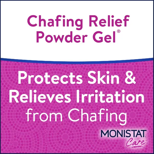 Vista 3 de Monistat Gel en polvo para aliviar rozaduras, protección antirozaduras, gel de rozaduras sin fragancia, 1.5 onzas, 1 paquete