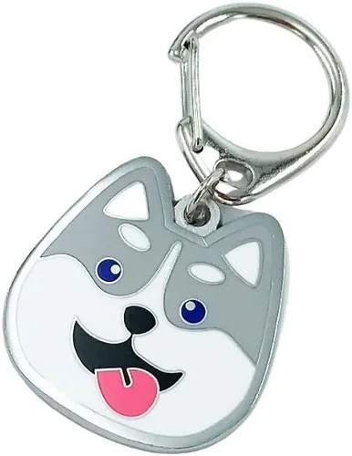 Vista 20 de Dog Keychain, Pet Pendant Keyring, Metal Keyring for Dog Lovers, Pattern Bag Pendant Decoration Malamute negro de Alaska