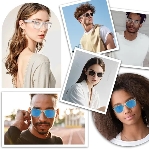 Vista 7 de Gafas Bluetooth inteligentes Emerhome AI Voice Assistant, Lightweight, 8-Hour Battery Life, Auto Pairing, Touch Control & Stereo Sound for Calls &