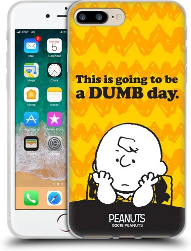 Vista 60 de Head Case Designs Funda de gel suave con licencia oficial de Peanuts Autumn Charlie Brown compatible con Apple iPhone 7 Plus/iPhone 8 Plus