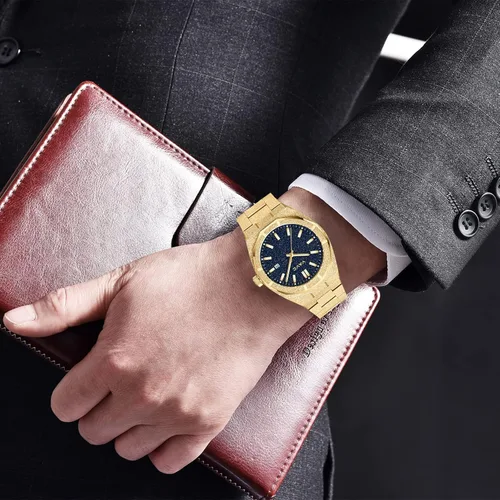 Vista 6 de VAVC Reloj de lujo para hombre, reloj de pareja, elegante reloj para negocios, regalo o graduación, analógico impermeable para hombres y mujeres