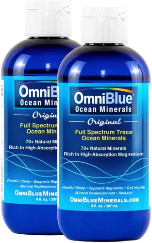 Vista 6 de OmniBlue Ocean Minerals - Más de 70 oligominerales y magnesio líquido, potasio, cloruro, bajo en sodio, apoyo natural para dormir, digestión