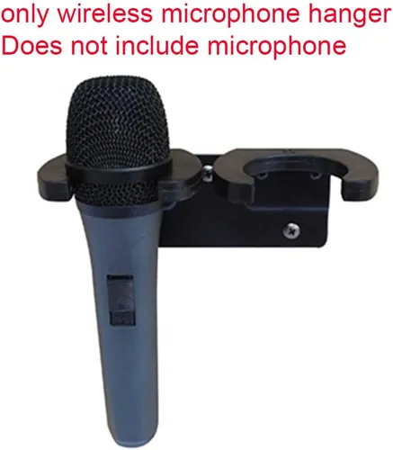 Vista 5 de Soporte para micrófono, soporte de micrófono inalámbrico para soporte de micrófono montado en la pared, clip de suspensión de micrófono, soportes