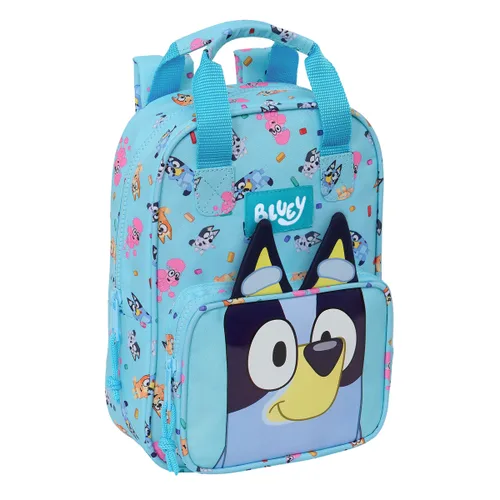 Vista 2 de Mochila Escolar Bluey Azul cielo 20 x 28 x 8 cm