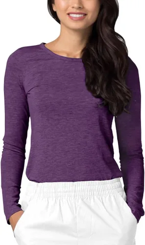 Vista 45 de Adar Underscrubs para Mujeres - Camiseta Underscrub de Manga Larga Comfort Aguamarina (Aquamarine)