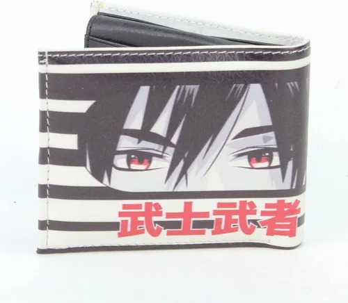 Vista 2 de Cartera con estampado de anime con caja de regalo a juego Cartera delgada de cuero plegable 2 ventanas de identificación y 7 tarjeteros , Cara