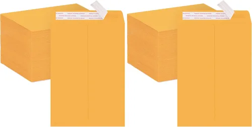 Vista 11 de ACSTEP Paquete de 100 sobres Manilla de 6 x 9 pulgadas, sobres de catálogo de papel kraft marrón autosellado para correo
