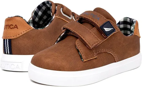 Vista 6 de Nautica Zapatos deportivos de doble correa para niños Zapatos deportivos casuales para niños y niñas Ajuste duradero y cómodo para niños pequeños
