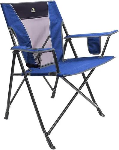 Vista 14 de GCI Outdoor Comfort Pro Mecedora para Acampar Silla mecedora plegable portátil con reposabrazos duraderos y portavasos — Rosado