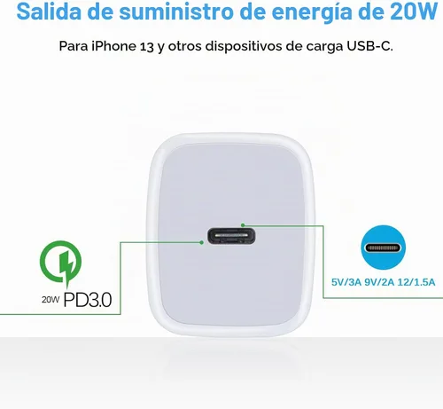 Vista 5 de Bloque de cargador rápido USB C Box para Samsung Galaxy A17 5G A16 A15/A54 1 blanco