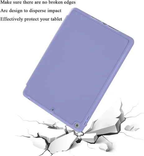 Vista 2 de Funda compatible con Apple iPad 9.7 2018 iPad 6ª generación/iPad de 5ª generación 2017 con soporte para lápices, funda protectora inteligente
