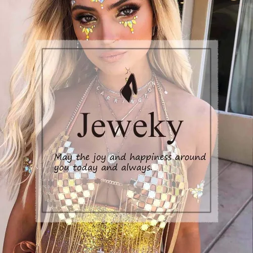 Vista 7 de Jeweky - Brasier con diseño de triángulo rojo y piedras preciosas bohemias, joyería para el cuerpo de bikini de playa para mujeres y niñas