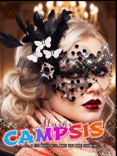 Vista 5 de Máscara de mascarada Campsis para mujer
