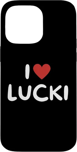 Vista 35 de Funda con corazón rojo para iPhone 16 I Love Lucki