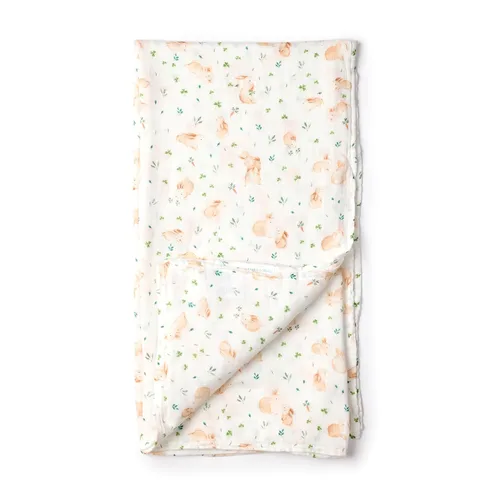 Vista 11 de Loulou Lollipop Manta de muselina para envolver con osos en bicicleta - 70% rayón de bambú, 30% algodón, talla 18-24M, unisex, ligera, para verano