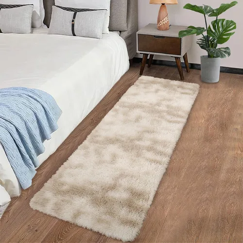 Vista 7 de CAROMIO Alfombra Corredor Esponjosa para Dormitorio Sala de Estar 2x6 Pies, Alfombras de Área Shag Alfombra de Felpa Suave Gruesa Larga de Piel Tie