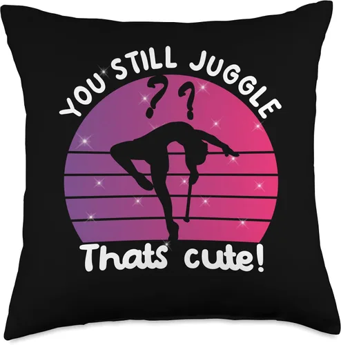 Vista 4 de You still juggle? That´s cute - sunset dance baton twirler Throw Pillow