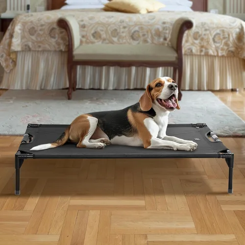 Vista 9 de Petsfit Cama elevada para perros grandes – Barra de tensión antideslizante patentada, cuna elevada para perros al aire libre/campamento