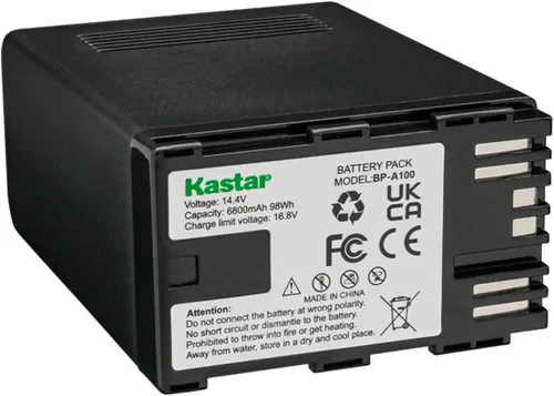 Vista 3 de Kastar BP-A100 - Batería de repuesto para Canon BP-A Series BP-A30 BP-A60 BP-A65 BP-A68 BP-A90 US 0870C002, cargador CG-A10 CG-A20, Canon XF605 4K