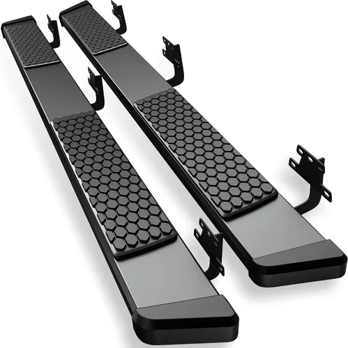 Vista 9 de Estribos de 6 pulgadas compatibles con Dodge Ram 1500 Quad Cab/Extended Cab 2009-2018, Dodge Ram 1500 Classic 2019-2024, barras Nerf de caída