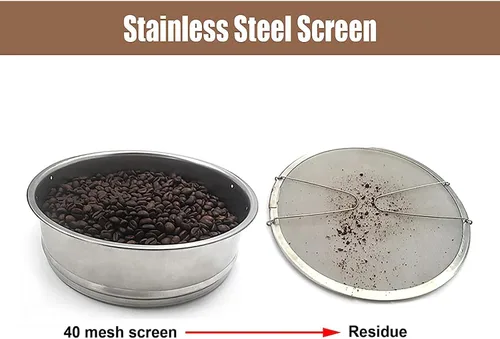 Vista 6 de Enfriador de grano de café de 1.1LB Máquina de enfriamiento de tostado eléctrico Placa de enfriamiento de grano de café giratoria con pantalla