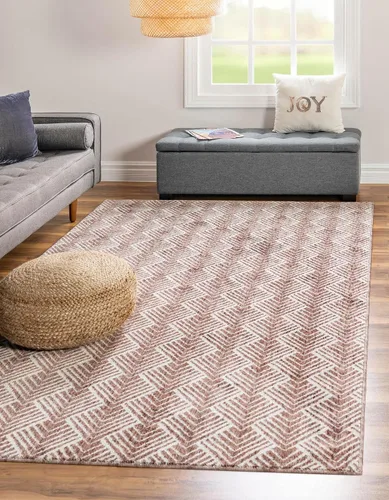 Vista 10 de Unique Loom Eco Trellis Collection - Alfombra de área - Osage (rectangular 2 pies 0 pulgadas x 3 pies 0 pulgadas, marfil carbón)
