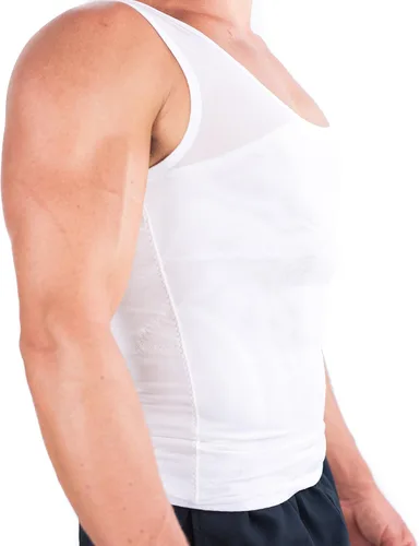 Vista 4 de Esteem Apparel Prendas de vestir para hombres, camisa de compresión para ocultar ginecomastia de pechos de hombre.