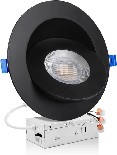 Vista 19 de zouzai Mini luz LED de cardán ajustable de 2 pulgadas, 5CCT seleccionable, rotación de 360° e inclinación de 90° para iluminación precisa Blanco